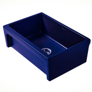 Whitehaus WHQ5530-BLUE Glencove 30" Reversible Fireclay Front Apron Kitchen Sink - Sapphire Blue