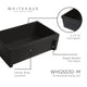Whitehaus WHQ5530-M-BLACK Glencove 30" Reversible Fireclay Front Apron Kitchen Sink - Matte Black