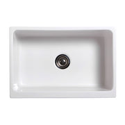 Whitehaus WHQ5530-WHITE Glencove 30" Reversible Fireclay Front Apron Kitchen Sink - White