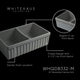 Whitehaus WHQDB332-M-CEMENT Quatro Alcove 33" Double Bowl Reversible Fireclay Front Apron Kitchen Sink - Matte Cement