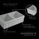 Whitehaus WHQDB332-M-LIGHTCEMENT Quatro Alcove 33" Double Bowl Reversible Fireclay Front Apron Kitchen Sink - Light Cement