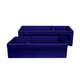 Whitehaus WHQDB5542-BLUE Glencove 42" Double Bowl Reversible Fireclay Front Apron Kitchen Sink - Sapphire Blue