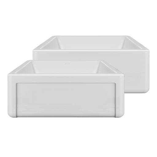 Whitehaus WHRP2718-W 27" Fireclay Front Apron Kitchen Sink - White