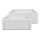 Whitehaus WHRP2718-W 27" Fireclay Front Apron Kitchen Sink - White