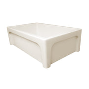 Whitehaus WHSIV3333-BISCUIT Glencove St. Ives 33" Reversible Fireclay Front Apron Kitchen Sink - Biscuit