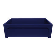 Whitehaus WHSIV3333-BLUE Glencove St. Ives 33" Reversible Fireclay Front Apron Kitchen Sink - Sapphire Blue