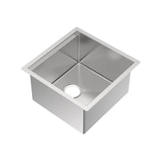 Whitehaus WHSW1818 18" Single Bowl 16 Gauge Undermount Workstation Kitchen Sink - Brushed Stainless Steel