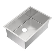 Whitehaus WHSW2719 27" Single Bowl 16 Gauge Undermount Workstation Kitchen Sink - Brushed Stainless Steel