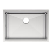 Whitehaus WHSW2719 27" Single Bowl 16 Gauge Undermount Workstation Kitchen Sink - Brushed Stainless Steel