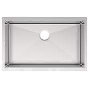 Whitehaus WHSW3019 30" Single Bowl 16 Gauge Undermount Workstation Kitchen Sink - Brushed Stainless Steel