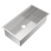 Whitehaus WHSW3619 36" Single Bowl 16 Gauge Undermount Workstation Kitchen Sink - Brushed Stainless Steel