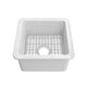 Whitehaus WHUF1818 18" Fireclay Dual-Mount Kitchen Sink - White