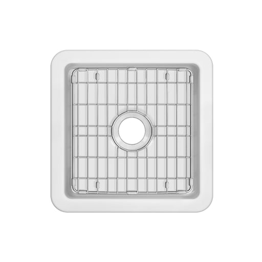 Whitehaus WHUF1818 18" Fireclay Dual-Mount Kitchen Sink - White