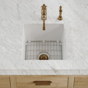 Whitehaus WHUF1818 18" Fireclay Dual-Mount Kitchen Sink - White