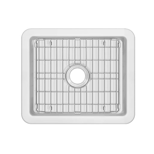 Whitehaus WHUF2418 24" Fireclay Dual-Mount Kitchen Sink - White