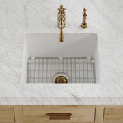 Whitehaus WHUF2418 24" Fireclay Dual-Mount Kitchen Sink - White