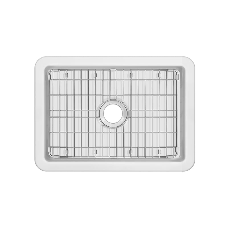 Whitehaus WHUF2819 28" Fireclay Dual-Mount Kitchen Sink - White