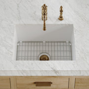Whitehaus WHUF2819 28" Fireclay Dual-Mount Kitchen Sink - White