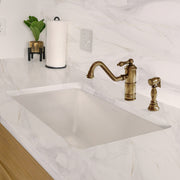Whitehaus WHUF2819 28" Fireclay Dual-Mount Kitchen Sink - White