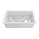 Whitehaus WHUF3119 31" Fireclay Dual-Mount Kitchen Sink - White