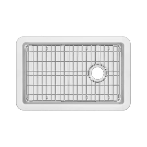 Whitehaus WHUF3119 31" Fireclay Dual-Mount Kitchen Sink - White
