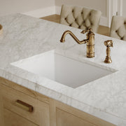 Whitehaus WHUF3119 31" Fireclay Dual-Mount Kitchen Sink - White