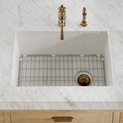 Whitehaus WHUF3119 31" Fireclay Dual-Mount Kitchen Sink - White