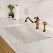 Whitehaus WHUF3119 31" Fireclay Dual-Mount Kitchen Sink - White