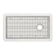Whitehaus WHUF3419 34" Fireclay Dual-Mount Kitchen Sink - White