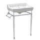 Whitehaus WHV024-L33-1H-C Victoriahaus 23-1/2" Single Hole Console Bathroom Sink - White/Polished Chrome