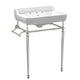 Whitehaus WHV024-L33-3H-BN Victoriahaus 23-1/2" Widespread Console Bathroom Sink - White/Brushed Nickel