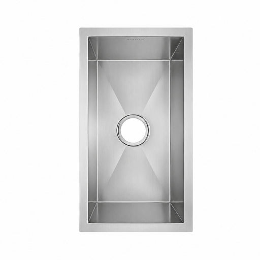 Whitehaus WINEHAUS Noah's 12" Commercial Single Bowl 16 Gauge Undermount Kitchen Sink - Brushed Stainless Steel