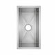 Whitehaus WINEHAUS Noah's 12" Commercial Single Bowl 16 Gauge Undermount Kitchen Sink - Brushed Stainless Steel