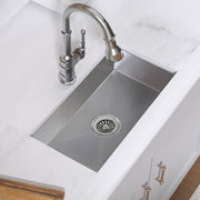 Whitehaus WINEHAUS Noah's 12" Commercial Single Bowl 16 Gauge Undermount Kitchen Sink - Brushed Stainless Steel