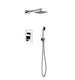 Kube Bath WR200HH2V Aqua Piazza Chrome Shower Set with 8" Square Rain Shower and Handheld