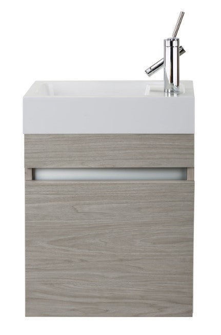 Cutler FVPICCWKND18 Piccolo 18" Space Saver Wall Mount Bathroom Vanity - Weekend Getaway