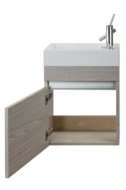 Cutler FVPICCWKND18 Piccolo 18" Space Saver Wall Mount Bathroom Vanity - Weekend Getaway