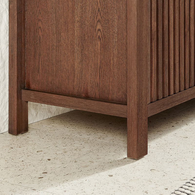 Vinnova 704230-AD-GW Shenzhen 30" Single Sink Bath Vanity in Aged Dark Brown Oak