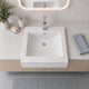Anzzi LS-AZ116 Vitruvius Series 21 in. Rectangular Bathroom Vessel Sink with Built-In Overflow in Glossy White Vitreous China Ceramic