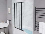 Anzzi SD-AZ16-01CH Accordion Style 33 in. x 56 in. H Sliding Framed Shower Door in Chrome with Tsunami Guard - view 4