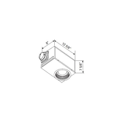 AeroPure AP80-RVL Fan in a Can 80 CFM 1.2 Sones Recessed Light Bathroom Exhaust Fan