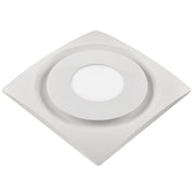 AeroPure CT90-SL W Slim Fit 90 CFM 0.3 Sones Bathroom Exhaust Fan with LED Light - White