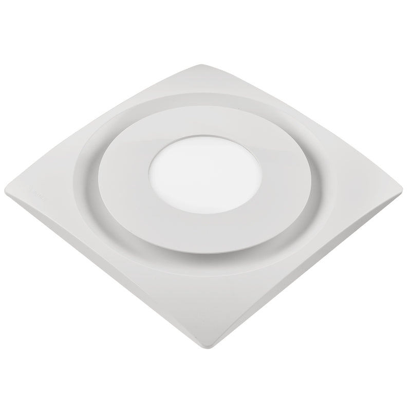 AeroPure CT90-SL W Slim Fit 90 CFM 0.3 Sones Bathroom Exhaust Fan with LED Light - White