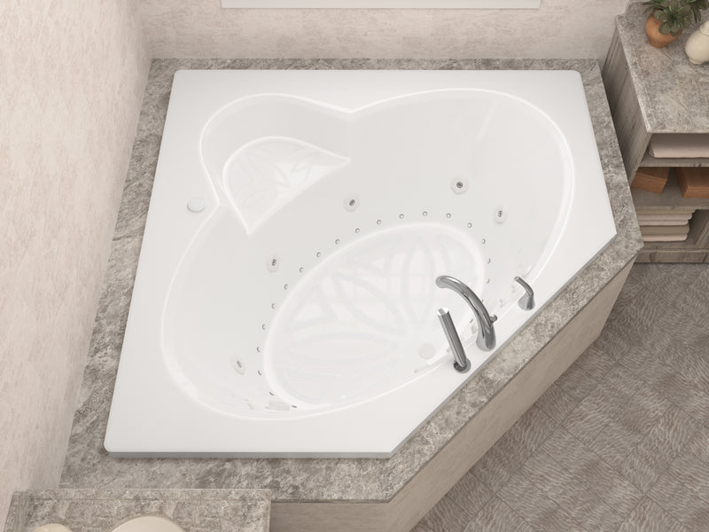 Atlantis Whirlpool 6060SDR Sublime 60 in. x 60 in. Corner Whirlpool and Air Bathtub with Right drain and VS Jets and Aroma in Glossy White lifestyle