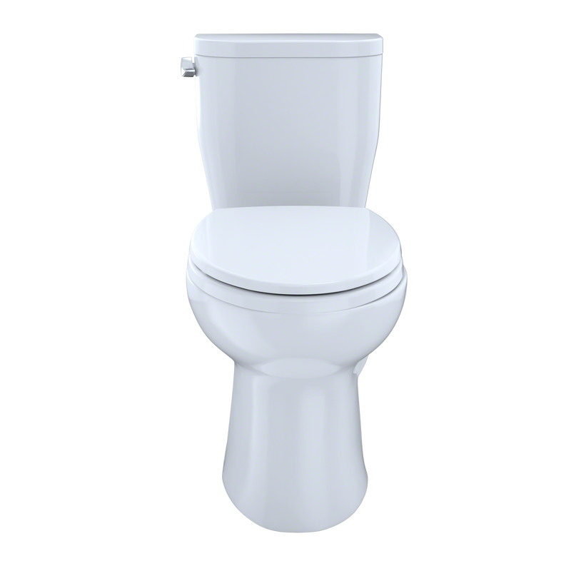 TOTO CST244EF#01 Entrada Two-Piece Elongated 1.28 GPF Universal Height Toilet, Cotton White - view 2