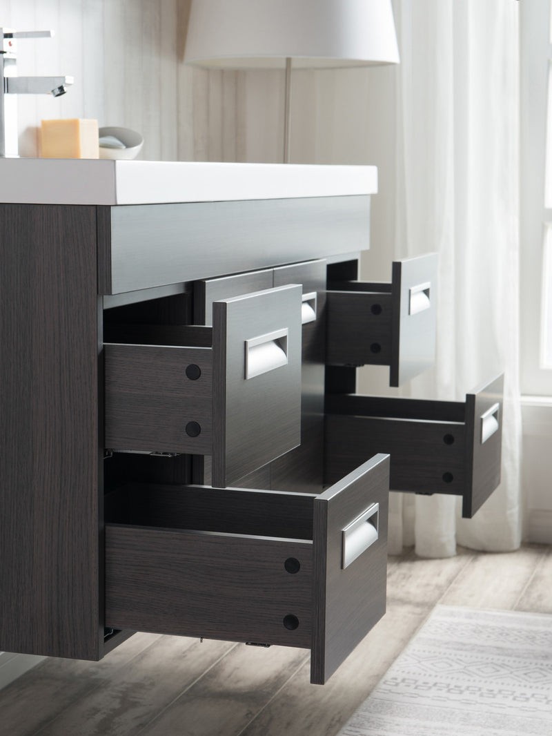 Moreno Bath ALMA48 Alma 48" Wall Mounted Modern Vanity with Reinforced Single Sink Top - view 3