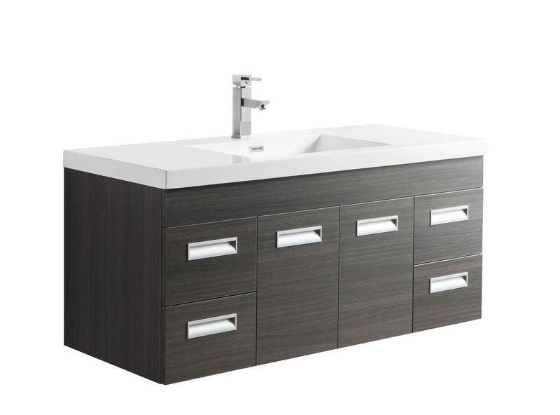Moreno Bath ALMA48 Alma 48" Wall Mounted Modern Vanity with Reinforced Single Sink Top - view 5
