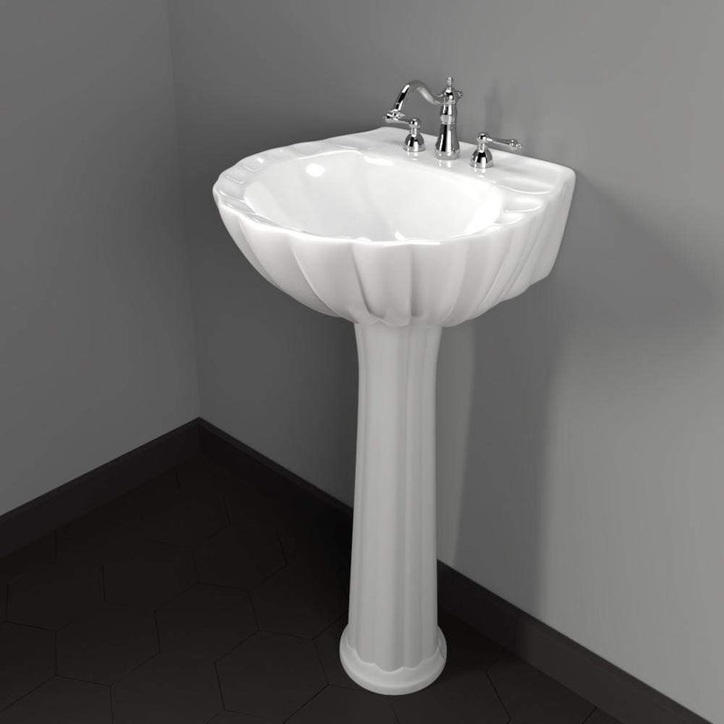 Alma Vitreous China Pedestal Sink