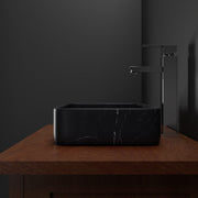 Almadane Smooth Honed Black Forest Marble Vessel Sink