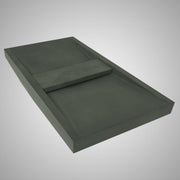 Alsea Rectangular Cast Concrete Vessel Sink - Copper Green